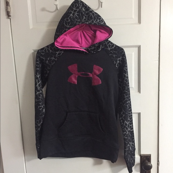 under armour black and pink hoodie